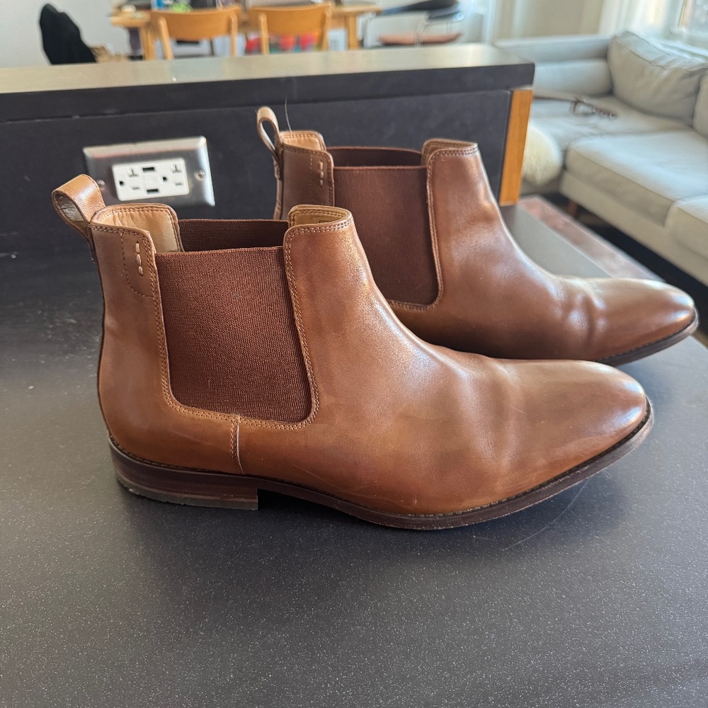 Bostonian Commonwealth Brown Leather Chelsea Boots
